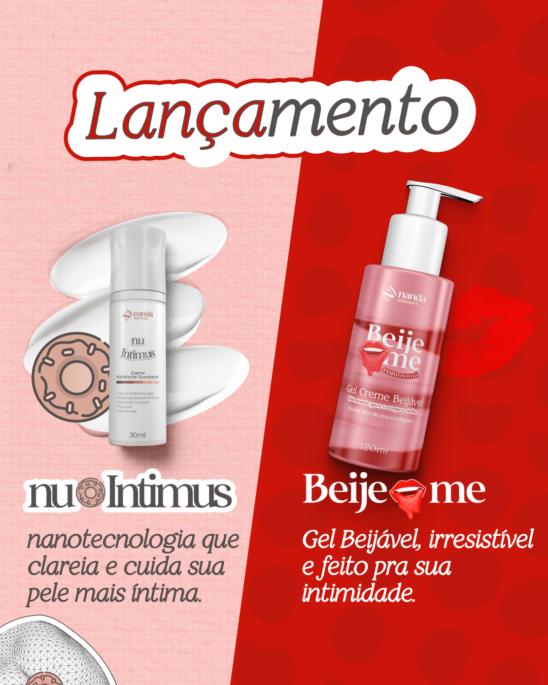 Kit Nu Intimus + Gel Beijavél - Nanda Intimus