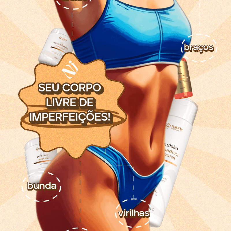 Kit Clareador Nanda Intimus + Depilador Anti Foliculite - Tratamento Definitivo - Nanda Intimus