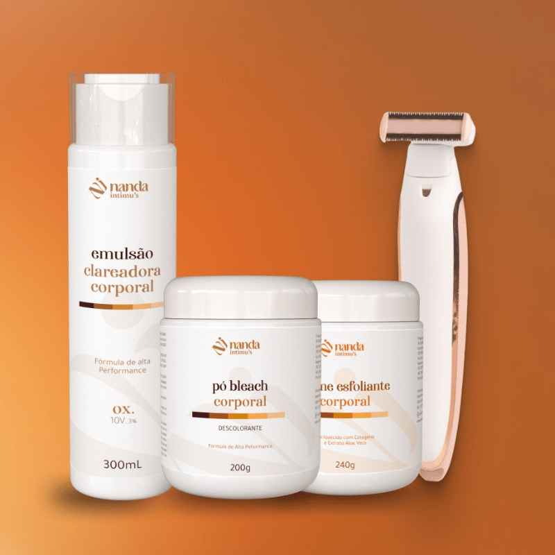 Kit Clareador Nanda Intimus + Depilador Anti Foliculite - Tratamento Definitivo - Nanda Intimus