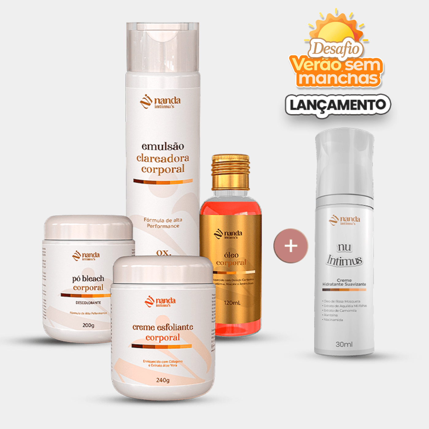 Kit Nu Intimus + Kit Clareador (Desafio Verão Sem Manchas) - Nanda Intimus
